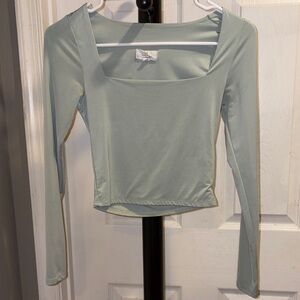 Elegant Mint Long Sleeve Top